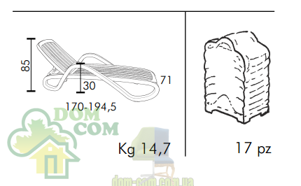 Шезлонг Nardi Eden