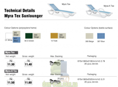 Шезлонг Papatya Myra Tek K