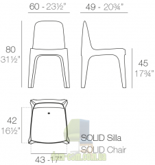 Штабелируемый стул Vondom Solid от Stefano Giovannoni &amp; Elisa Gargan