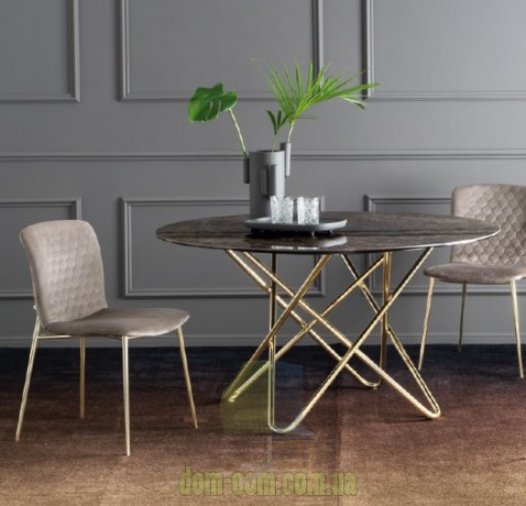 Круглый обеденный стол с керамической столешницей Calligaris Stellar CS/4112RD 140C