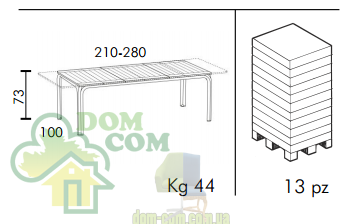 Стол Nardi Alloro 210 Extensible