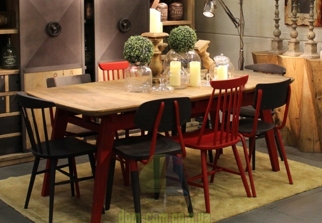 Винтажный стол из состаренного дерева Dialma brown DB004141 DB004125 DB004139