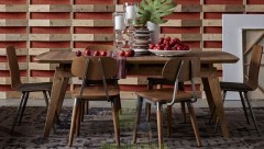 Винтажный стол из состаренного дерева Dialma brown DB004141 DB004125 DB004139