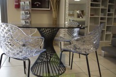 Круглый стол на необычной ноге Calligaris Vortex CS/4108RD 120V 