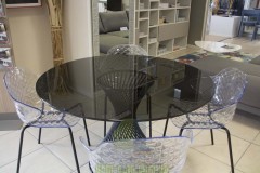 Круглый стол на необычной ноге Calligaris Vortex CS/4108RD 120V 