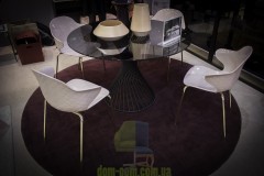 Круглый стол на необычной ноге Calligaris Vortex CS/4108RD 120V 