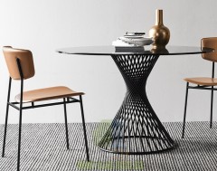 Круглый стол на необычной ноге Calligaris Vortex CS/4108RD 120V 