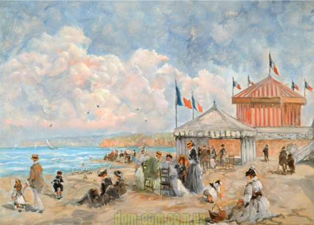 Картина маслом Пляж в Биаррице Barj Buzzoni