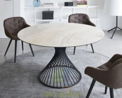 Круглый стол на необычной ноге Calligaris Vortex CS/4108RD 140C