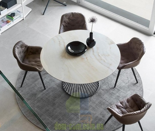 Круглый стол на необычной ноге Calligaris Vortex CS/4108RD 140C