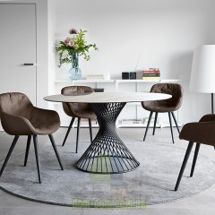 Круглый стол на необычной ноге Calligaris Vortex CS/4108RD 140C