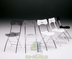 Небольшой прозрачный складной стул Ozzio Italia Opla