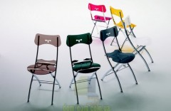 Небольшой прозрачный складной стул Ozzio Italia Opla