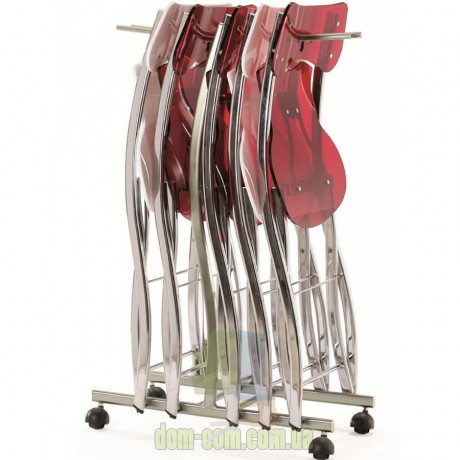 Небольшой прозрачный складной стул Ozzio Italia Opla