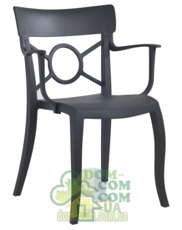 Стул с подлокотниками Papatya Opera-K антрацит