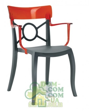 Стул с подлокотниками Papatya Opera-K антрацит