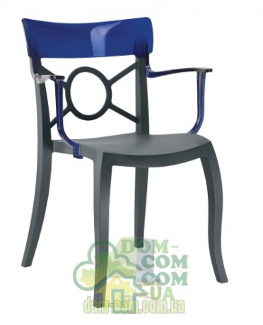 Стул с подлокотниками Papatya Opera-K антрацит