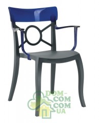 Стул с подлокотниками Papatya Opera-K антрацит