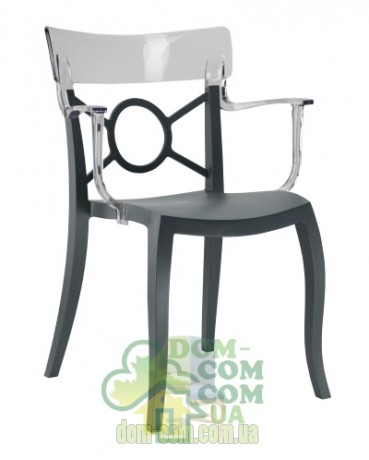 Стул с подлокотниками Papatya Opera-K антрацит