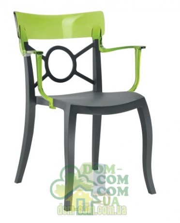 Стул с подлокотниками Papatya Opera-K антрацит