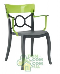 Стул с подлокотниками Papatya Opera-K антрацит