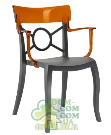 Стул с подлокотниками Papatya Opera-K антрацит