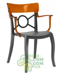 Стул с подлокотниками Papatya Opera-K антрацит