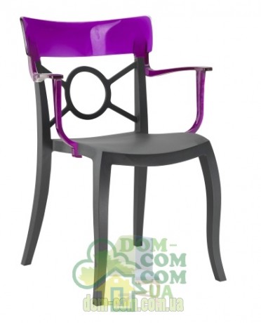 Стул с подлокотниками Papatya Opera-K антрацит