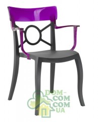 Стул с подлокотниками Papatya Opera-K антрацит