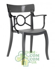 Стул с подлокотниками Papatya Opera-K антрацит