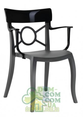 Стул с подлокотниками Papatya Opera-K антрацит