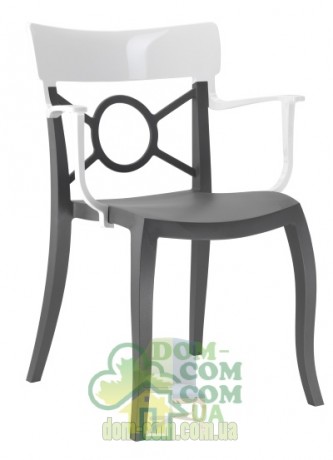 Стул с подлокотниками Papatya Opera-K антрацит