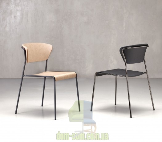 Стул на изящном металлическом каркасе SCAB Design Lisa Wood 2852