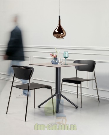 Стул на изящном металлическом каркасе SCAB Design Lisa Wood 2852