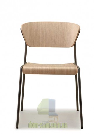 Стул на изящном металлическом каркасе SCAB Design Lisa Wood 2852