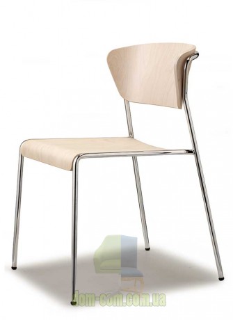 Стул на изящном металлическом каркасе SCAB Design Lisa Wood 2852