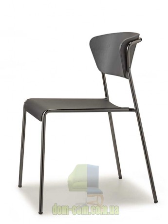 Стул на изящном металлическом каркасе SCAB Design Lisa Wood 2852