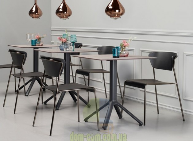 Стул на изящном металлическом каркасе SCAB Design Lisa Wood 2852