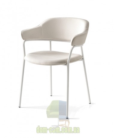 Металлический стул с подлокотниками и мягкой спинкой Connubia Signorina CB/2111