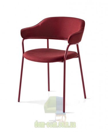 Металлический стул с подлокотниками и мягкой спинкой Connubia Signorina CB/2111