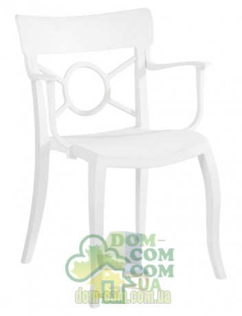 Стул с подлокотниками Papatya Opera-K белый