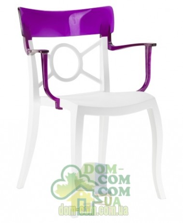 Стул с подлокотниками Papatya Opera-K белый