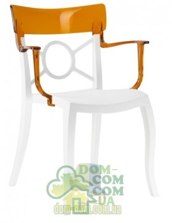 Стул с подлокотниками Papatya Opera-K белый