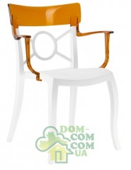 Стул с подлокотниками Papatya Opera-K белый