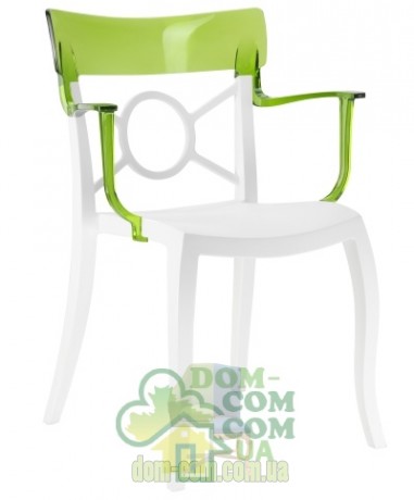 Стул с подлокотниками Papatya Opera-K белый