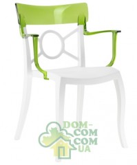 Стул с подлокотниками Papatya Opera-K белый