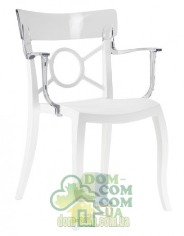 Стул с подлокотниками Papatya Opera-K белый