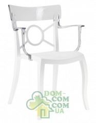 Стул с подлокотниками Papatya Opera-K белый