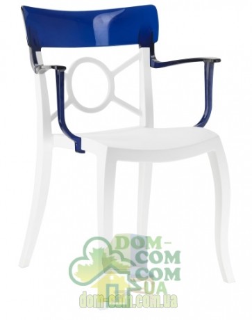 Стул с подлокотниками Papatya Opera-K белый