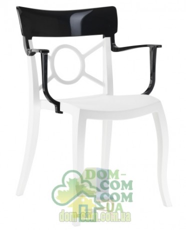 Стул с подлокотниками Papatya Opera-K белый